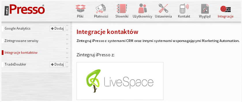 integracja z livespace